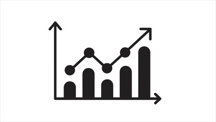 Dynamic line chart illustrating business growth trends with colorful data points and axes