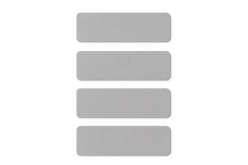 User interface template buttons with rounded gray rectangle shapes on transparent background