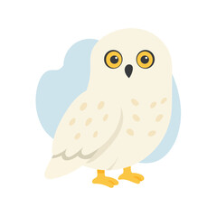 Snowy owl stands proudly in arctic calm, owl gazes with wisdom and clarity, owl symbolizes mystery and protection, blending strength and serenity in frozen white landscapes.