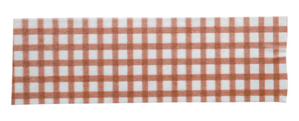 brown patterned sticker paper tape isolated on transparent background
