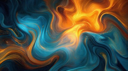 Obraz premium Abstract swirling fluid art in vibrant colors for creative design projects