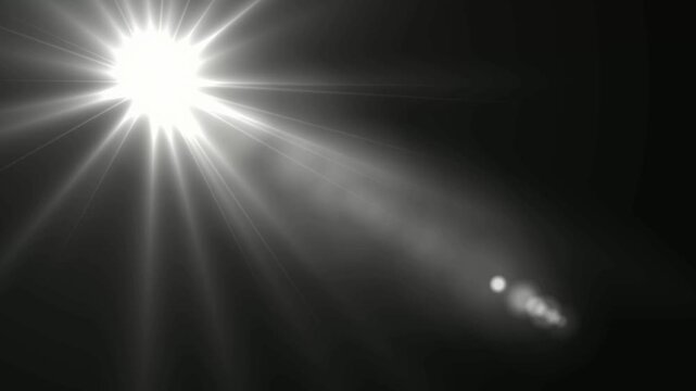 Loop optical lens flares light animation, Abstract optical lens flares light	