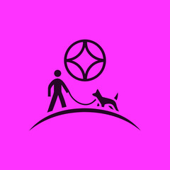 Dog walking service logo design for pet care and animal training needs