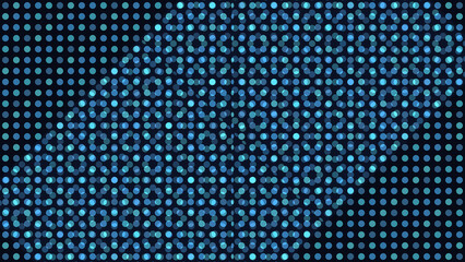 Abstract digital pattern of glowing blue dots creating a dynamic technological background