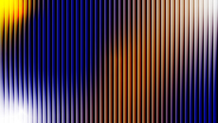 Fototapeta premium Dynamic abstract background featuring a vibrant spectrum of vertical lines, blending cool blues with warm oranges and subtle light glows, ideal for digital design and modern artistic projects