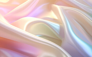 ベージュの光沢のあるサテン生地の背景テクスチャ