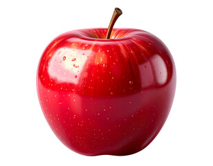  a red apple on Transparent background Generative AI png 
