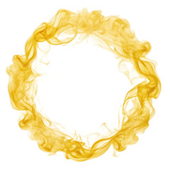 Yellow smoke ring shape png vapor circle png smoke swirl png abstract ring png mist shape png smoky loop png transparent background image