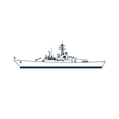 vector illustration of a ship