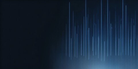 Abstract background of glowing blue vertical lines on a dark blue gradient background Keywords: abstract, background