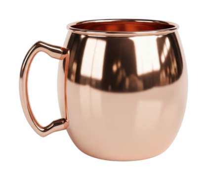 Copper moscow mule mug transparent background cutout png