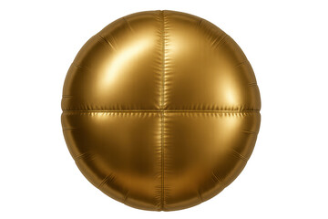 Golden sphere balloon with shiny metallic surface for celebration designs, awards, or success concepts on transparent background
