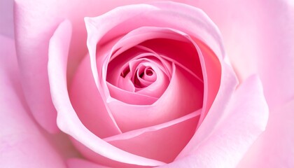 Close-up of a delicate, perfectly formed pink rose in full bloom