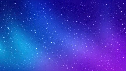 Dreamy cosmic galaxy with twinkling stars in night sky against deep blue purple gradient background. Abstract digital universe with magical sparkling elements creating serene peaceful atmosphere.
