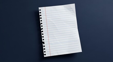 Blank lined paper sheet ready for creative ideas, notes, or important documents, offering a clean canvas for any project.