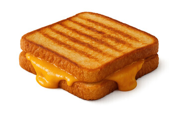 Grilled cheese sandwich melting, comfort food, delicious snack, quick meal on transparent background