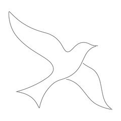 vector illustration of a bird line art