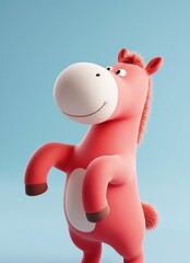 2026 말의 해 3D 캐릭터 일러스트
