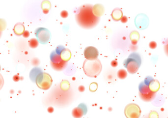 Colorful Bokeh overlay PNG christmas background, Abstract blurred Bokeh glowing glittering colorful new year background, transparent background 