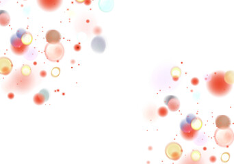 Colorful Bokeh overlay PNG christmas background, Abstract blurred Bokeh glowing glittering colorful new year background, transparent background 