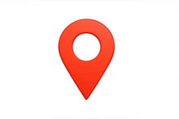 Red 3d location pin icon representing destination, navigation, mapping, gps, pinpointing, and global positioning, transparent background