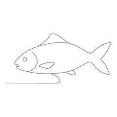 vector illustration of a fish