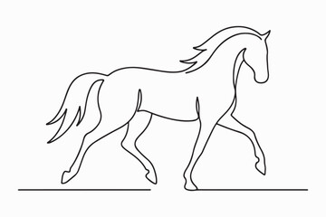 horse drawn vector illustration