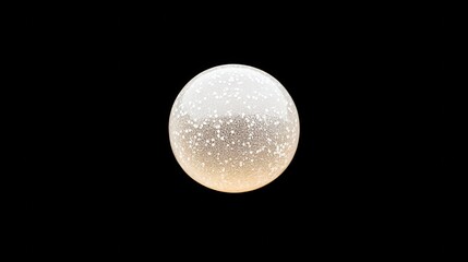 Unique luminous sphere resembling a celestial body illuminated against a dark background