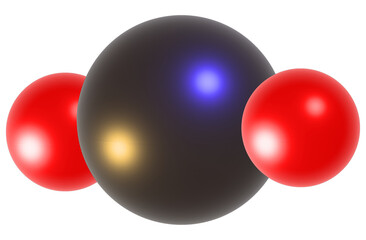 Molecular Glow: CO₂ in 3D. Holographic Molecular Models: Visualizing  Carbon Dioxide. Graphic image materials that can be used in chemistry classes