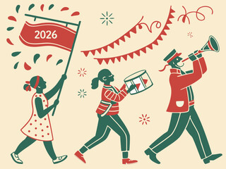 Obraz premium Happy new year 2026