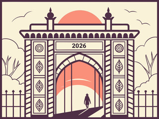 Fototapeta premium Happy new year 2026