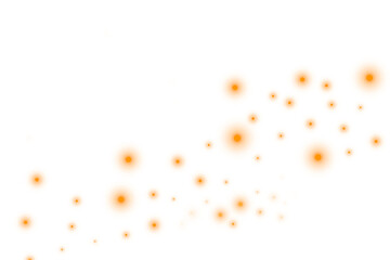 Vibrant Orange Bokeh Light Leak PNG Overlay — Abstract Warm Gradient Blur and Glowing Circles, FireFlies light effect PNG