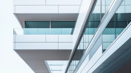 Modern architectural design features sleek lines and expansive glass in a contemporary building