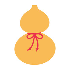 瓢箪のイラスト　お正月　縁起物　幸運と魔除けのシンボル　ひょうたん　