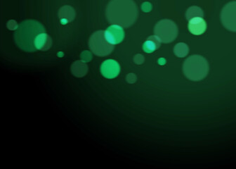 Radiant Green Bokeh Light Overlay — Abstract Gradient Blur with Glowing Circles for Modern Designs
