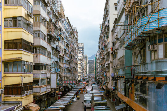 Residential buildings in Mong kok Hong Kong, China