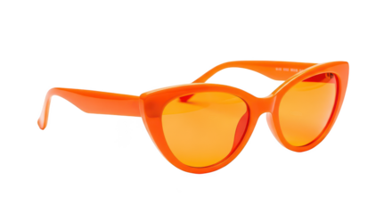 Vibrant Orange Cateye Sunglasses Isolated On Black