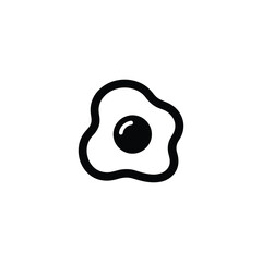 A black and white egg with a white yolk