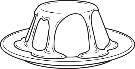 vector illustration of a pudding