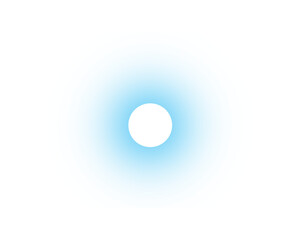 Soft blue glowing circle with a bright white center on a clean background. Minimalist gradient design symbolizing light, focus, or energy. Ideal for digital art, UI backgrounds, and wellness concepts