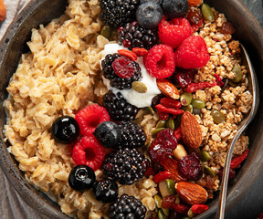 Healthy vegan breakfast. Diet concept.