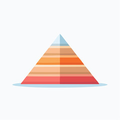 Colorful Pyramid Illustration with Layered Structure and Gradient Color Scheme.