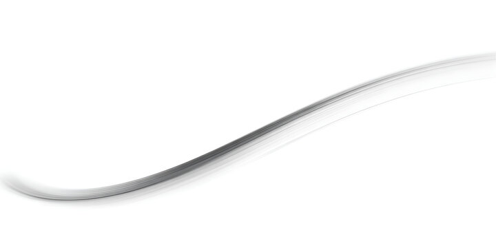 A thin, wispy grey line on a white background