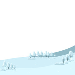 Winter Landscape with Snow and Tree