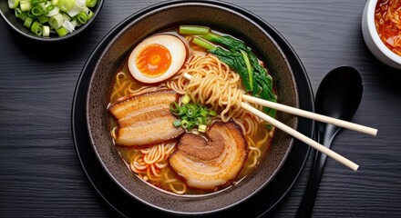 Steaming Spicy Ramen Noodle Bowl with Rich Broth and Egg for an Authentic Comforting Dinner
