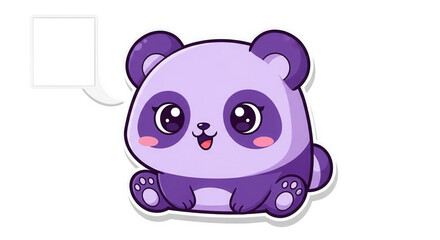Cute purple Panda PNG transparent background images 