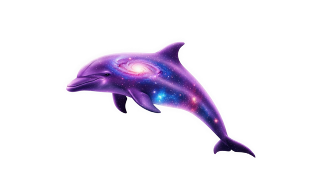 dolphin isolated on white, Astro dolphin design