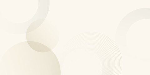 Soft Minimalist Abstract Background in Pastel Shades, Light Cream Gradient with Circles. Geometric abstract background with circle effect style.