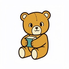 Obraz premium Sweet little brown bears story time