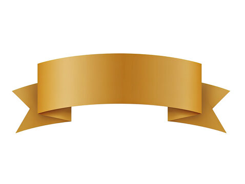 Ornate golden ribbon banner, empty space for text